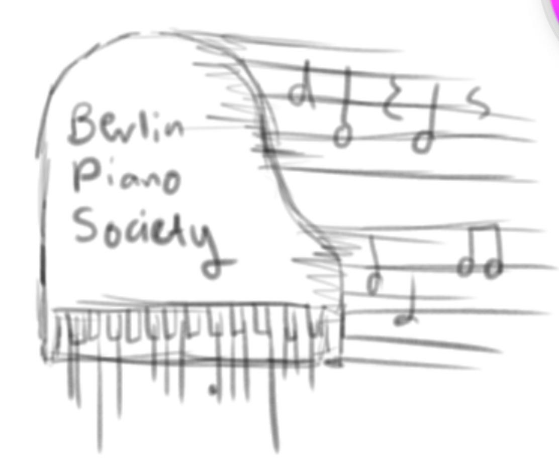 Original hand-drawn logo sketch