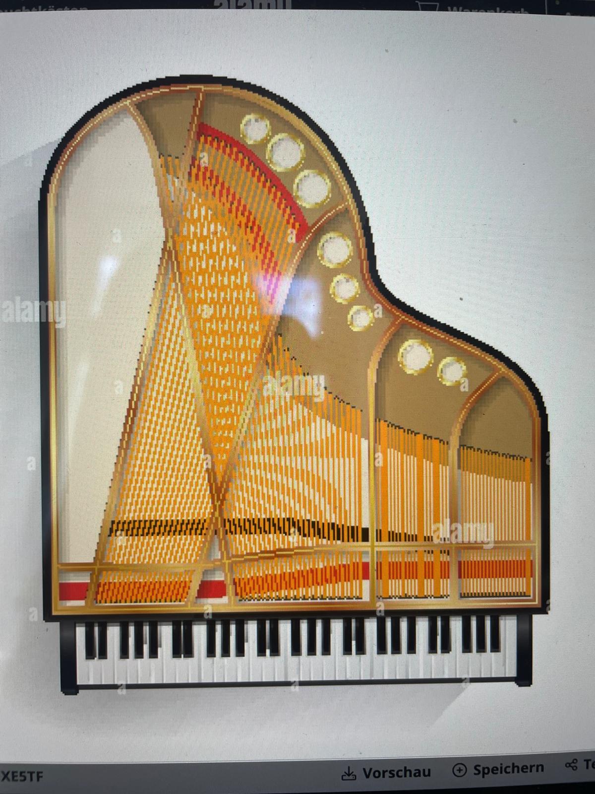 Piano interior — the colour source